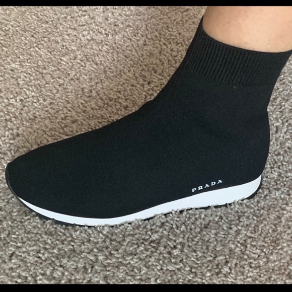 Prada Knit Sock Sneakers - Picture 8 of 8
